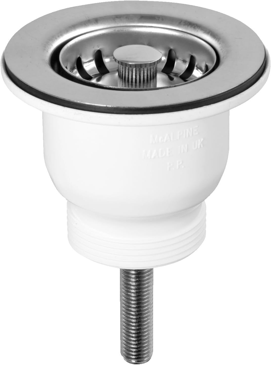 Mcalpine 85mm Chrome Belfast Sink Basket Strainer Waste Kit MBSWSS8590