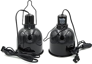 Reptile Light Fixture, Deep Dome for Reptile Light/Heat Lamp/UVB Light, 2-Pack 5.5 Inch Light Dome