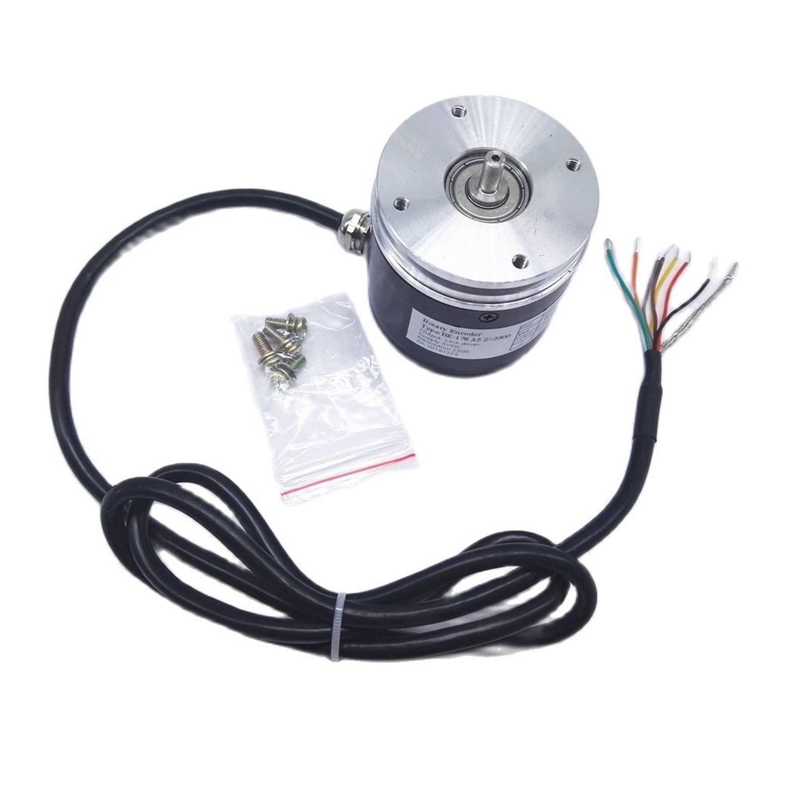 Encodeur Rotatif Photoélectrique BE-178 A5 2500 Impulsions 5mm Arbre Ligne Pilote Sortie Capteur Programmable 5V DC pour le test du programme