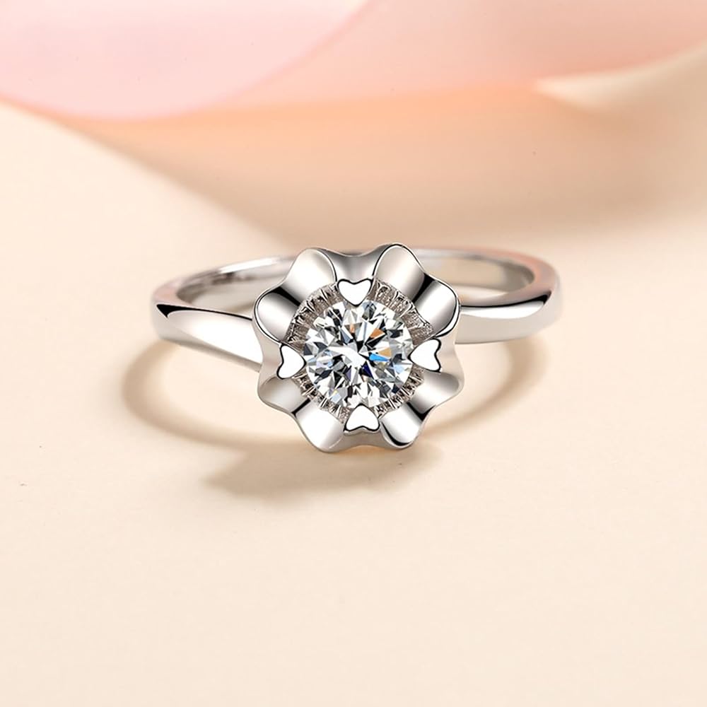 Aotiwe Sterling Silver Rings Women Cz, Bridal Rings Sets for