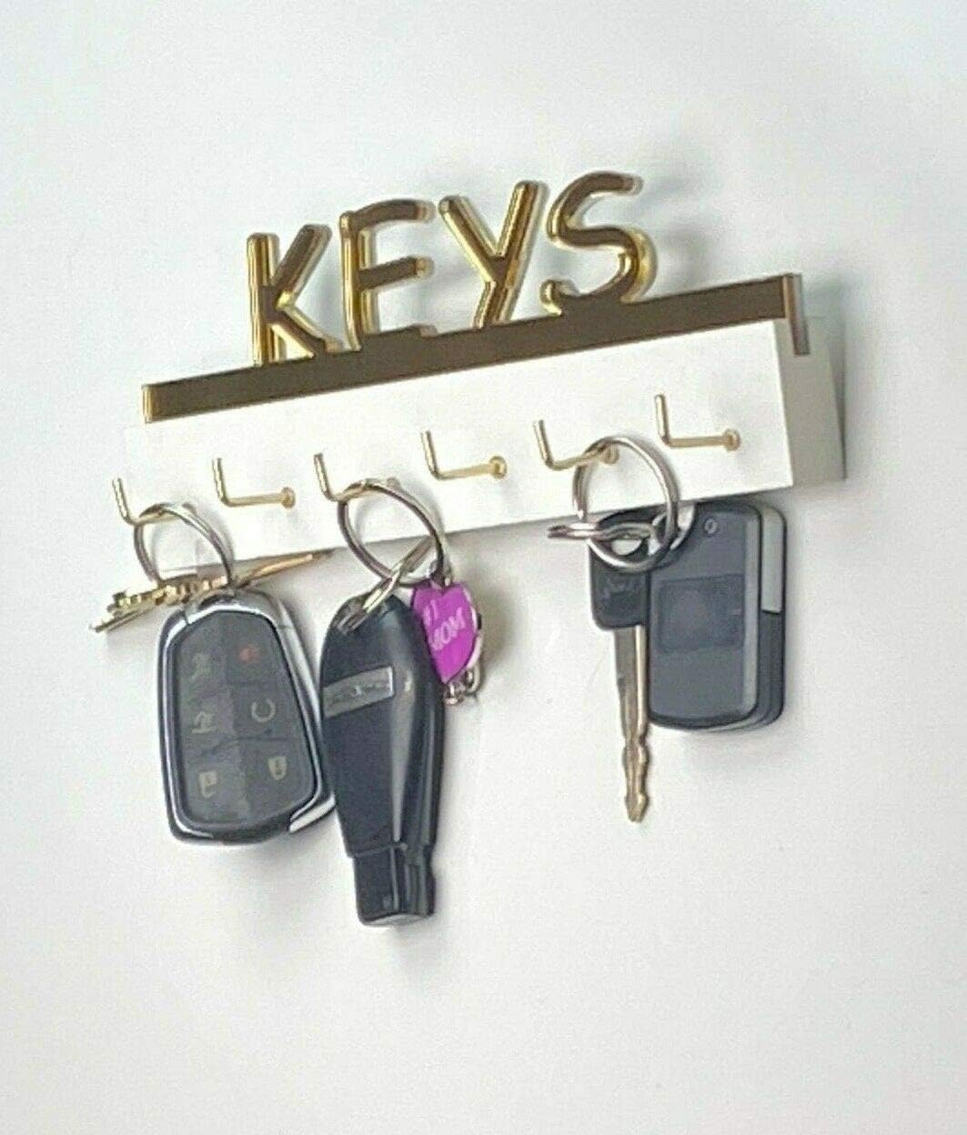Personalized Key Hook Hanger Rack Organizer Wall Door Decor, Custom Name House, Cars, Keys Holder, A Fabulous Home Gift New Homeowners, Newlyweds Or A Family With A Growing Number Of Drivers!