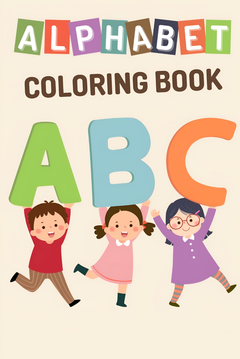 Alphabet Coloring Booklet in Grayscale Illustrative Style