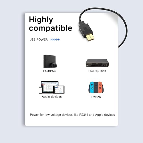 Miniatura 5 de FOINNEX Adaptador HDMI a DisplayPort, 4K a 60Hz HDMI a DisplayPort macho a hembra, fuente HDMI unidireccional a pantalla DP para computadora,