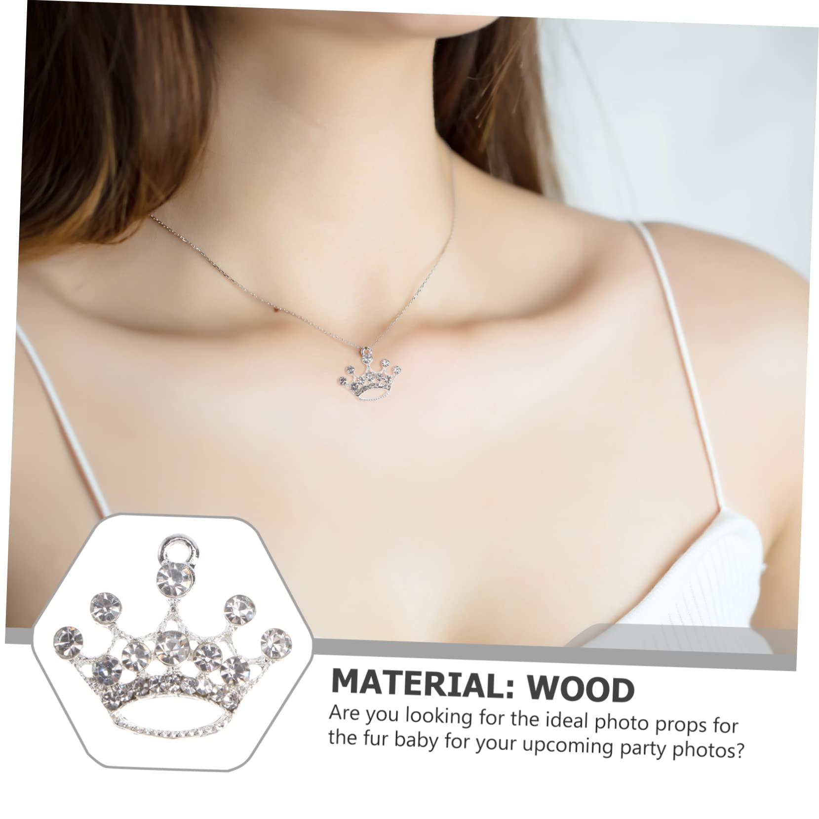 DOITOOL 10pcs Alloy Pet Ornament Crowns Dog Charm Pendant for Parties Mini Crowns for Dog Decorations Wedding Accessories