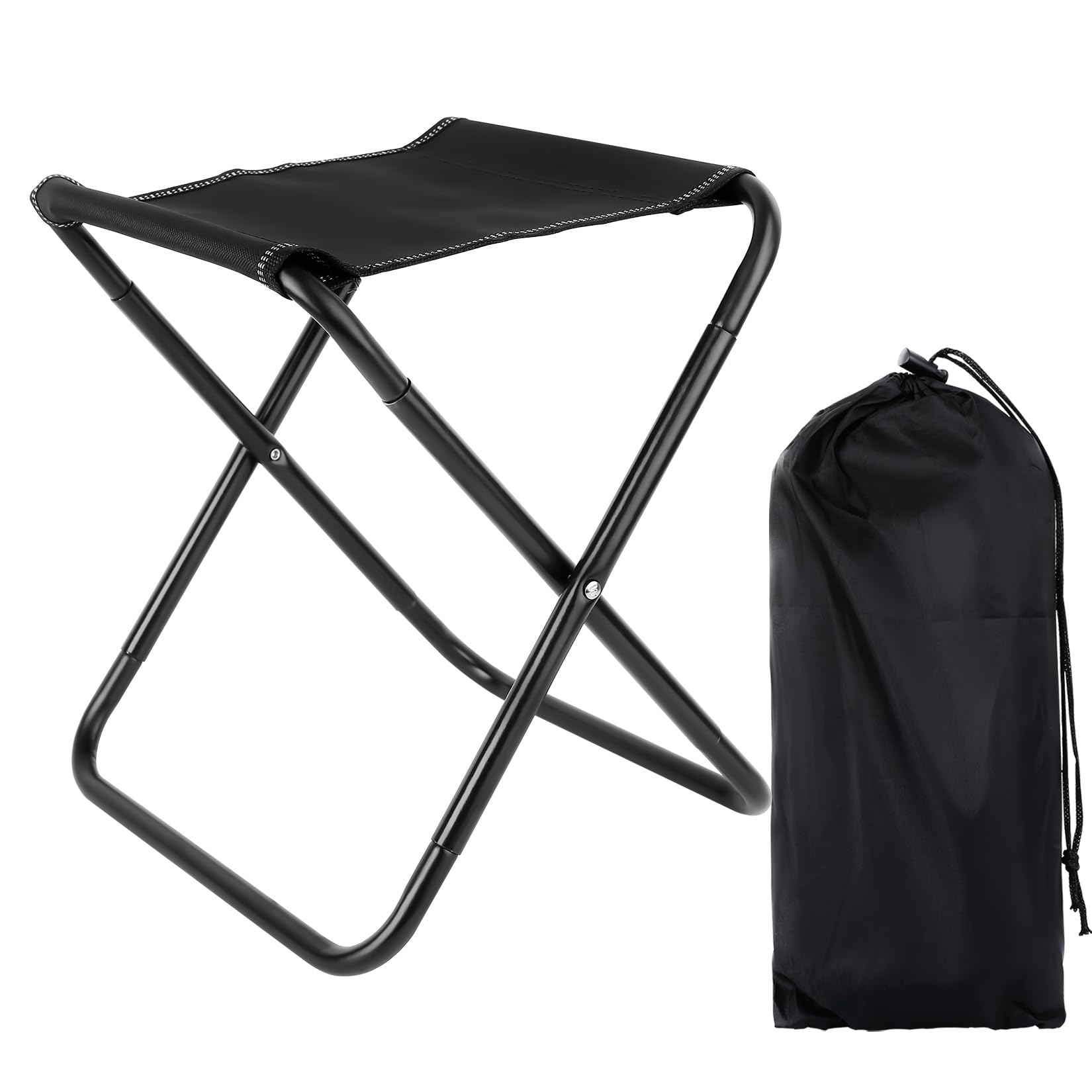 Taburete de Camping Plegable, 31 cm Mini Taburete Plegable Portátil, Silla Plegable Ligera Compacta, Asiento de Viaje para Camping Senderismo Pesca Picnic Jardín Exterior