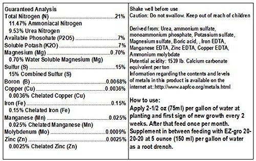 EZ-GRO Fertilizante Líquido Completo para Jardín 1 Qt miniatura 3