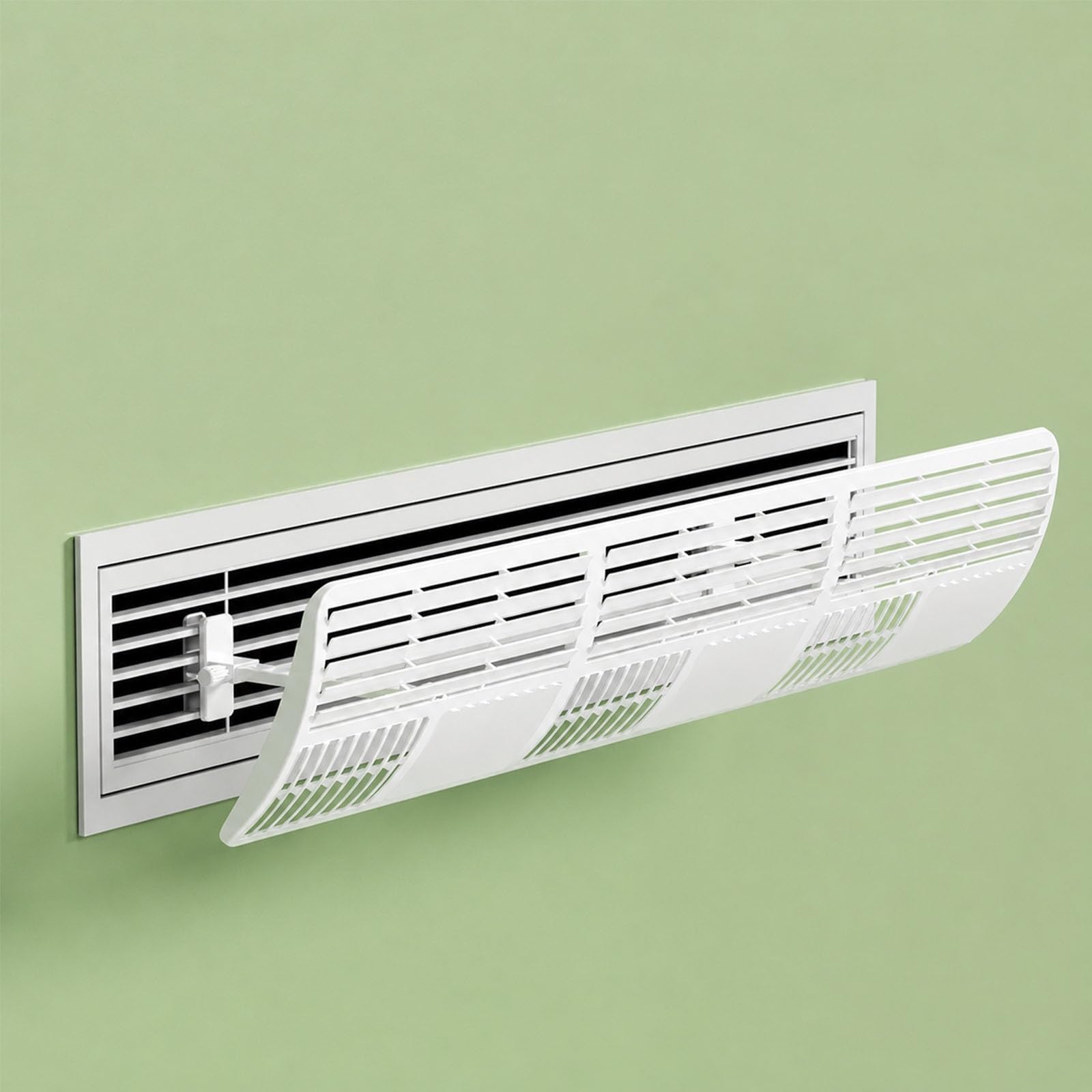 WAMJ AQDY Air Conditioner Deflector, Adjustable AC Vent Deflector for Wall and Ceiling Vents, 3-Way Airflow Guidance, Hook-On Air Deflector for Side or Top Mount(90cm/35in)