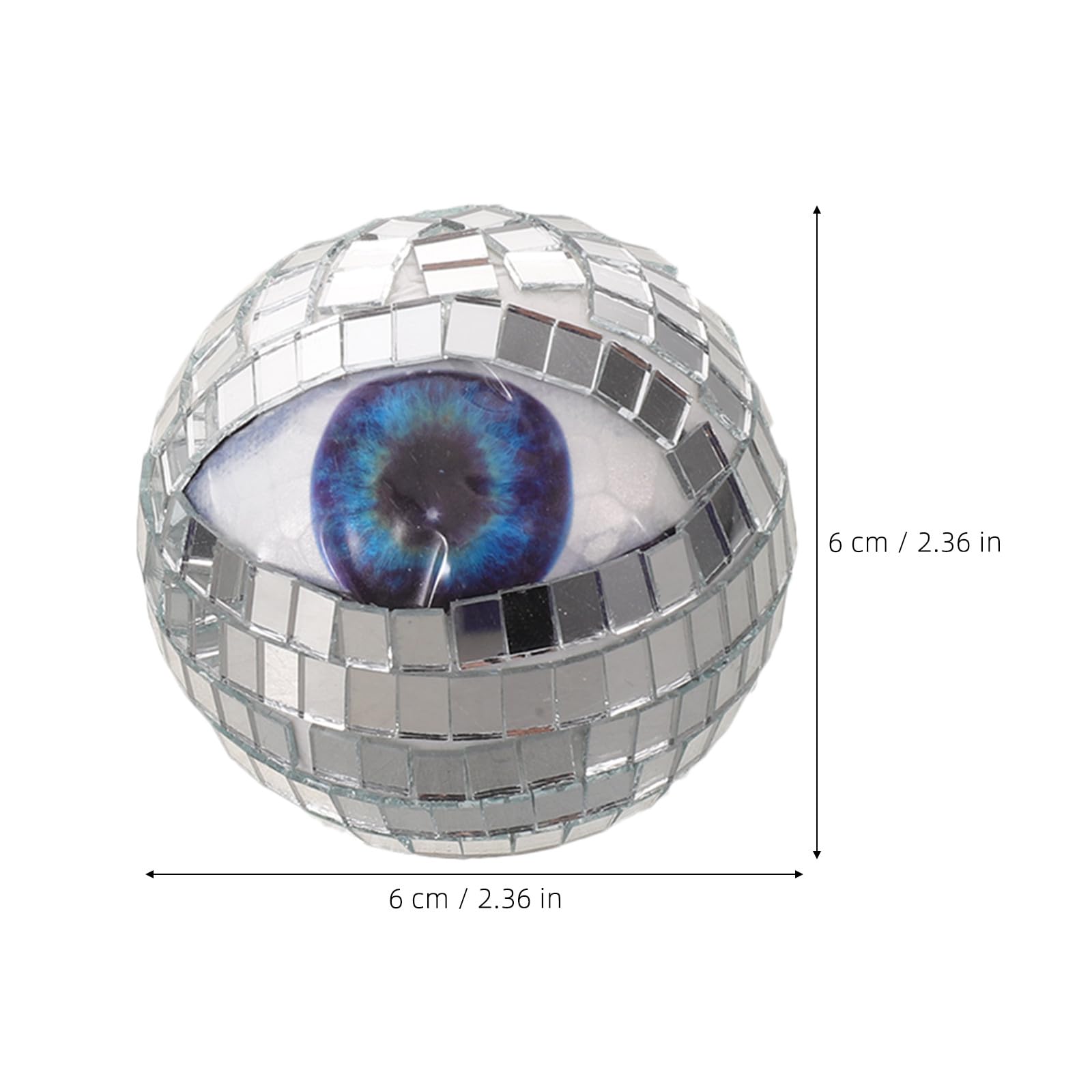 POPETPOP 6 Bolas de Discoteca con Forma de Ojo de Espejo, Bola de Cristal