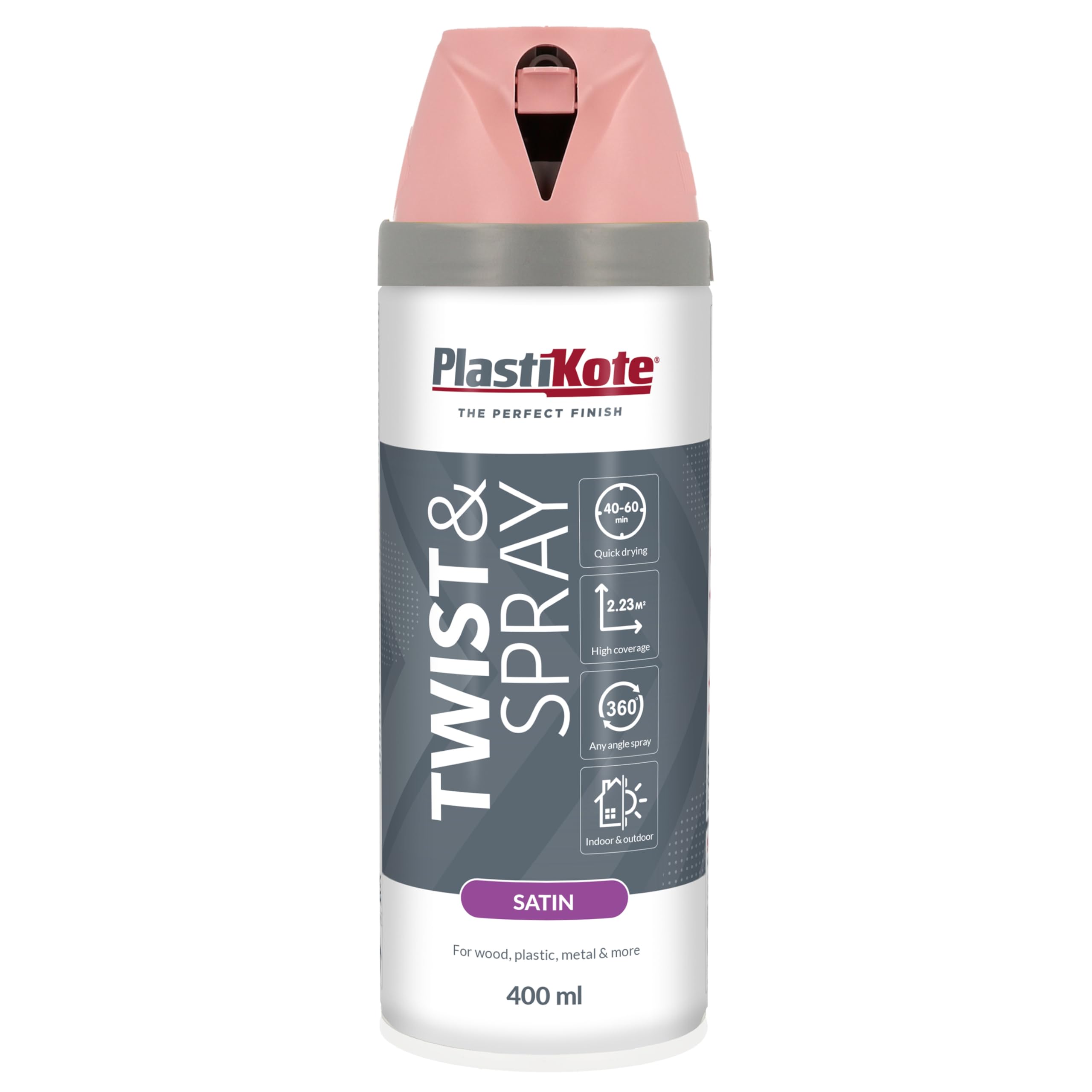 Plastikote Cameo Pink Satin Spray Paint - 400ml