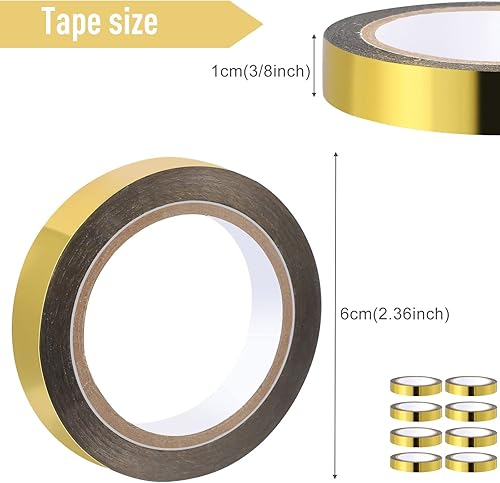 Miniatura 2 de Cinta de arte gráfico, cinta metálica de espejo Washi, cinta gráfica para bricolaje, envoltura de espejo metálico para decoración de manualidades,