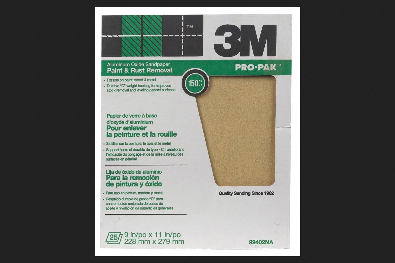 150C Grit ProPak Paint & Rust Removal Sandpaper Sheets (Pack of 25