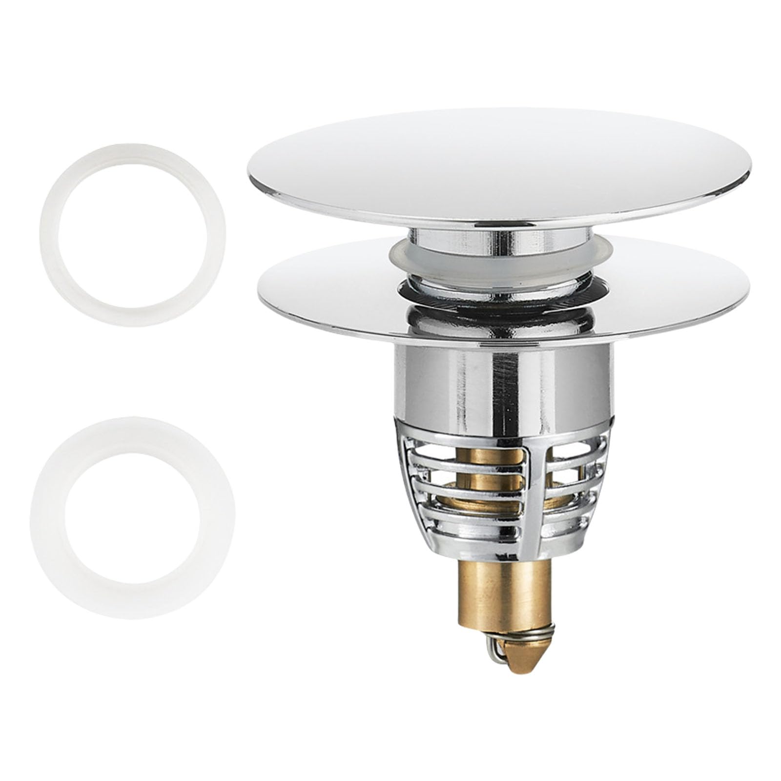 Copper Drain Filter Bounce Cores Sink Plug Basins Basket Stoppers for Bathroom Kitchen Enduring Drainers for Bathroom Stoppers