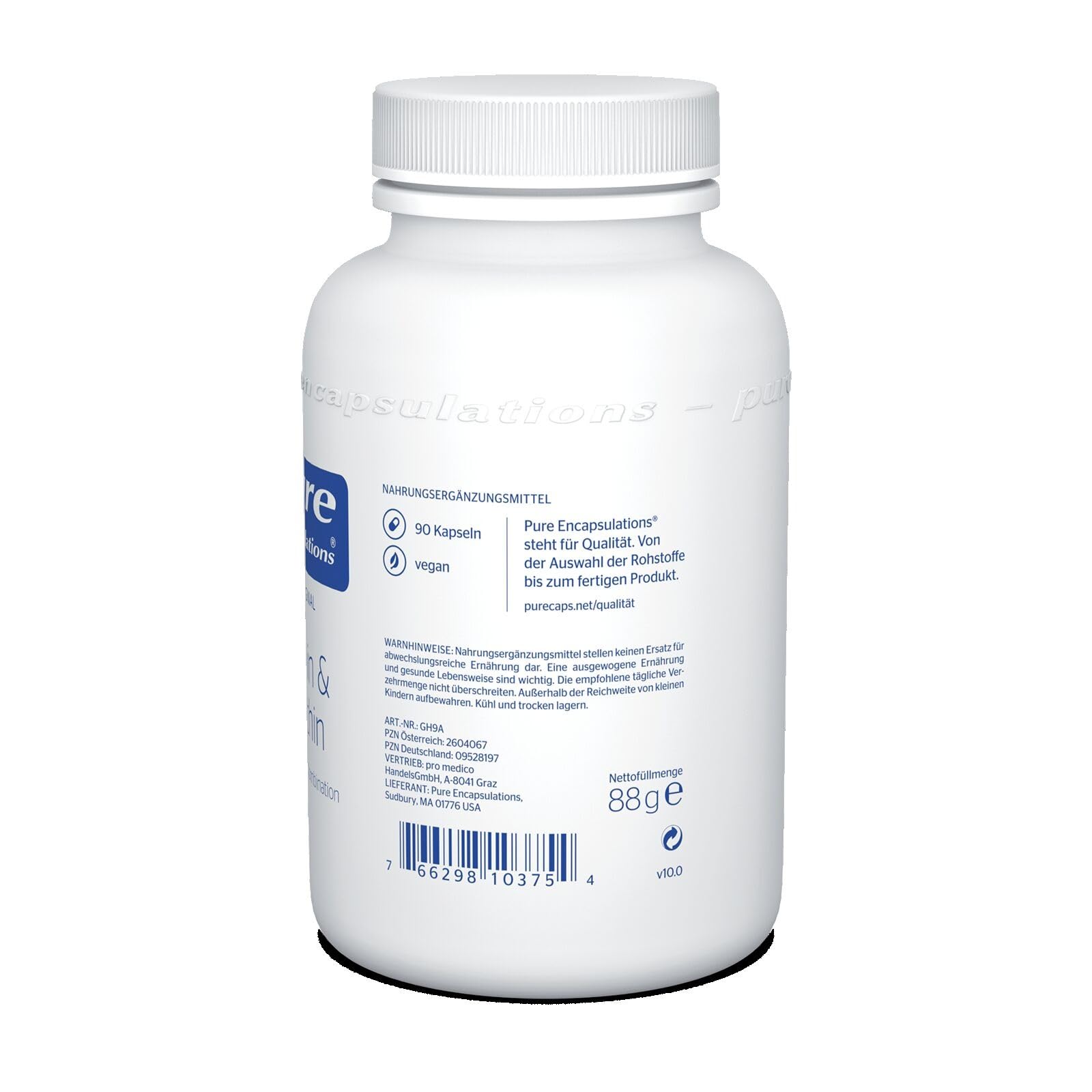Pure Encapsulations - Arginin Ornithin Kapseln – Einzigartige Aminosäuren-Kombination, Vegan – 90 Kapseln