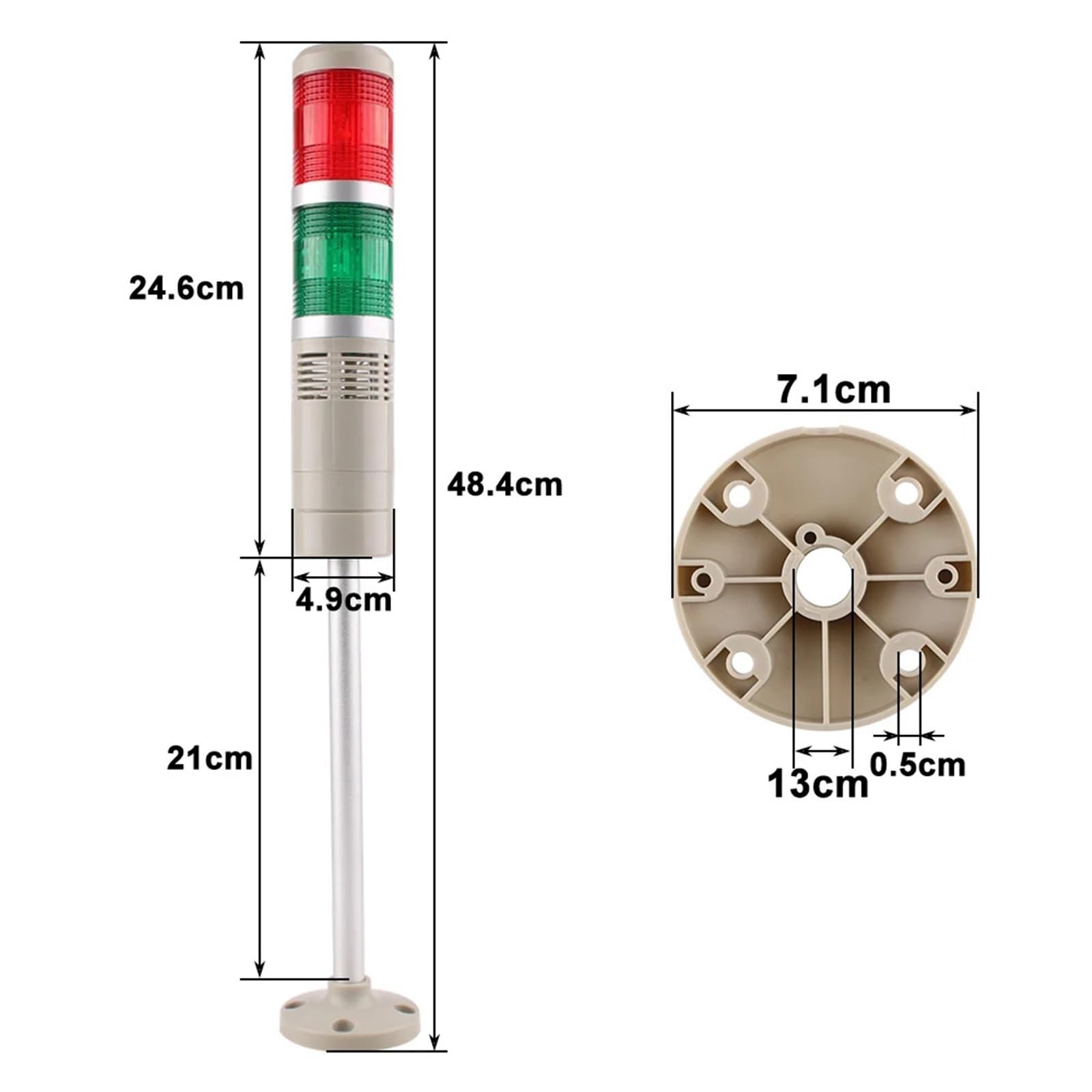 LGP-205 2 warstwy brzęczyka przemysłowa wieża sygnalizacyjna światło ostrzegawcze LGP-505 LED czerwona zielona żółta lampka kontrolna IP30 do maszyny (lawenda, AC 110 V)