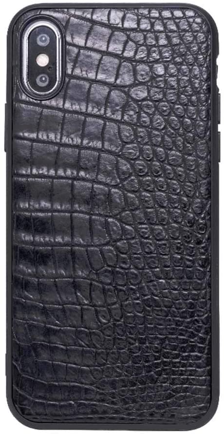Coque crocodile iPhone Xs Max luxe en cuir véritable chic