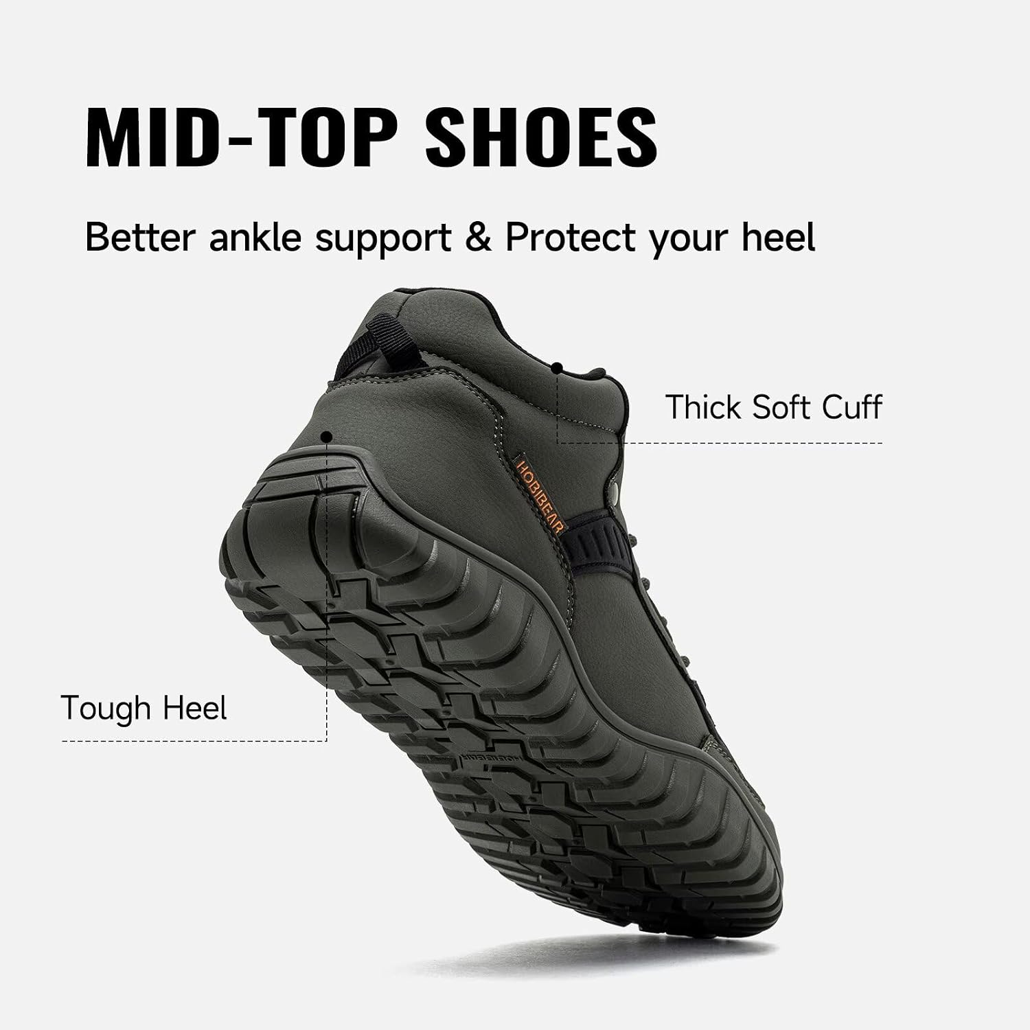 HOBIBEAR Unisex Barefoot Boots Wide Toe Hiking Shoes for Men