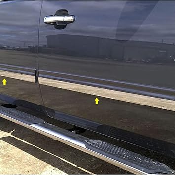 4p Chrome Side Molding Insert fits Silverado 2009-2013 Crew