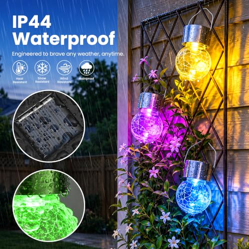 SOLPEX Solar Hanging Lanterns Solar Christmas Lights Outdoor Ornaments 12Pc - image 4