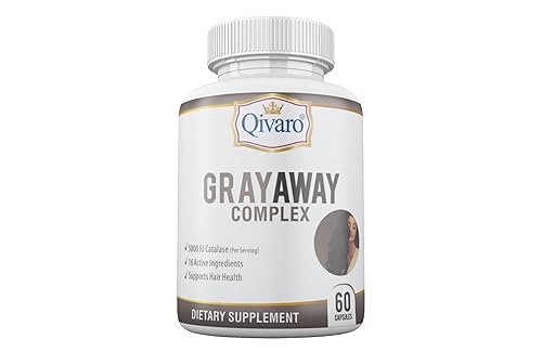 Qivaro Gray Away Complex - Suplemento avanzado unisex para el cabello, cápsulas de cabello anti-canas para hombres y mujeres, ayuda a restaurar el