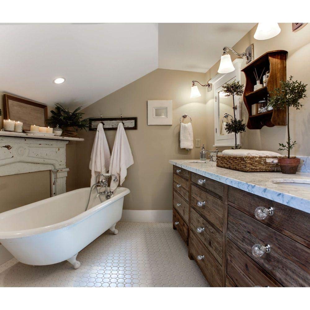 Amazon.co.jp: Liberty 1-1/4インチ サテンニッケル クリアバブル