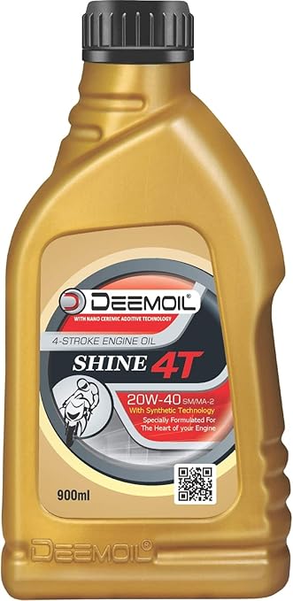 DEEMOIL Shine 4T 20W-40 SM/MA-2 Engine Oil for Motorbikes (900 ml)