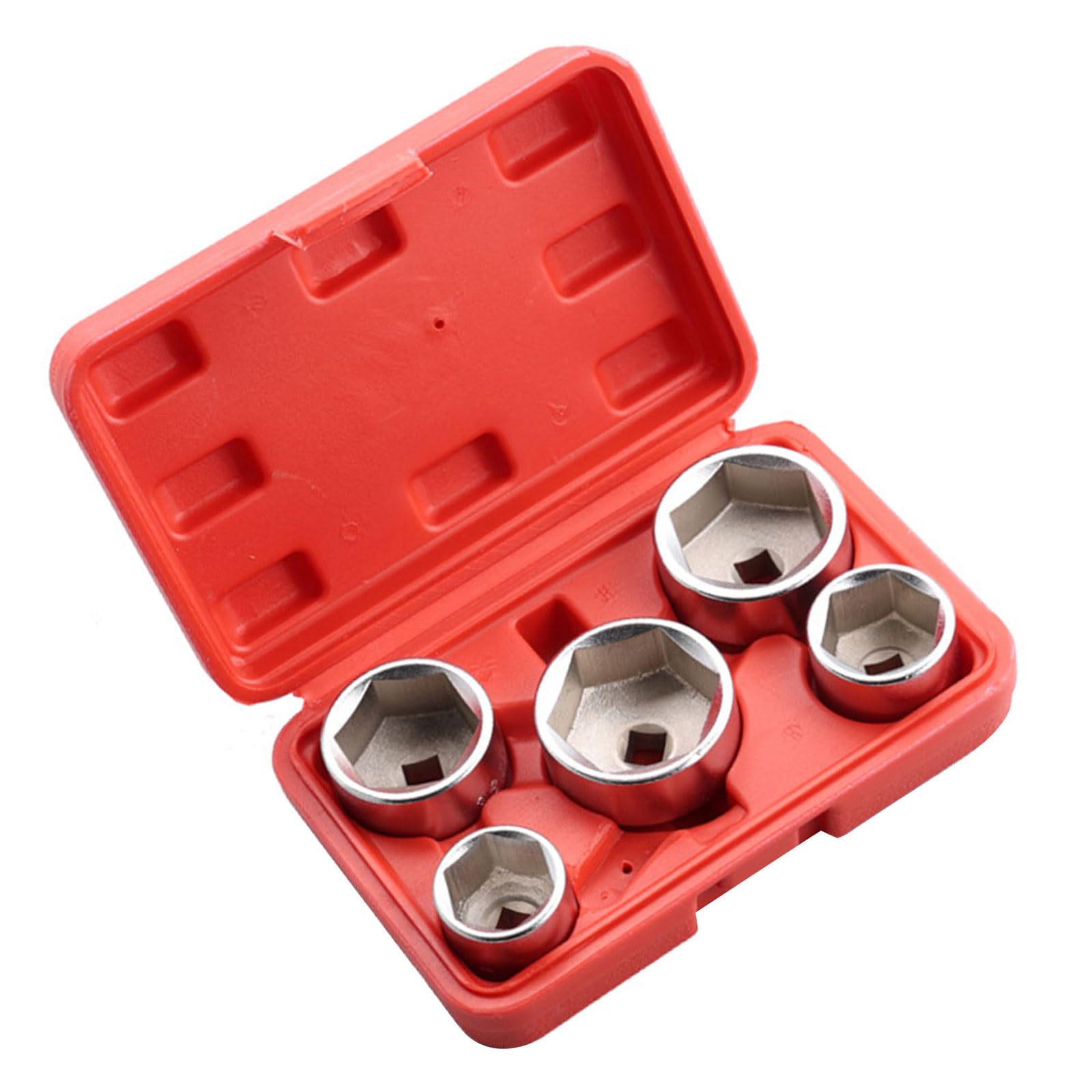 5 in 1 Drive Socket Set Nonslip Design with Storage Case for Mechanics Nonslip Socket