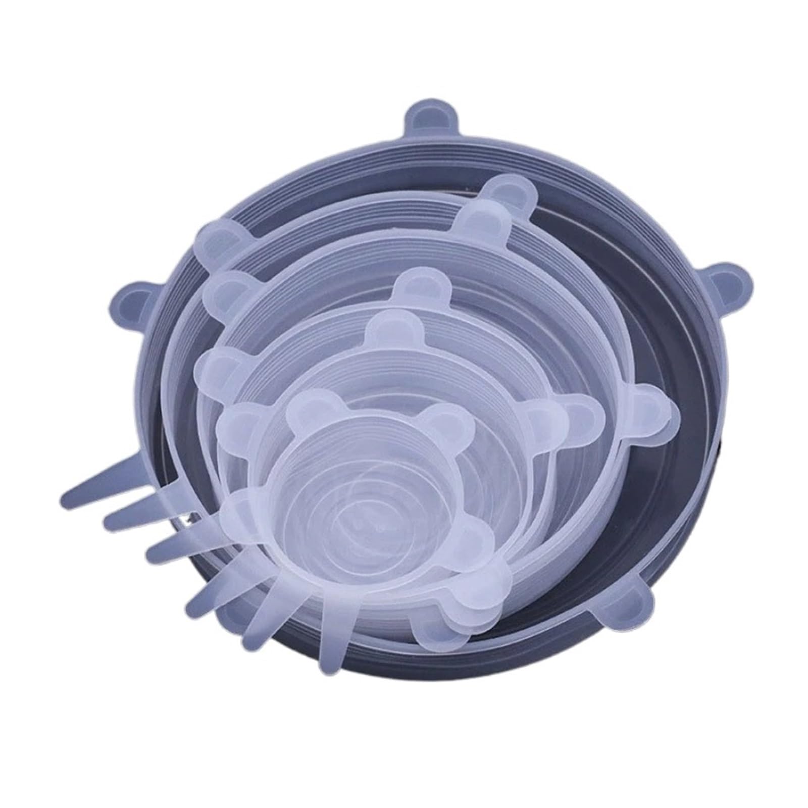 3Sets Silicone Fresh-keeping Cover, Reusable, Suitable For Kitchen Preservation And Storage Of Fruits And Vegetables for Bowls Jars