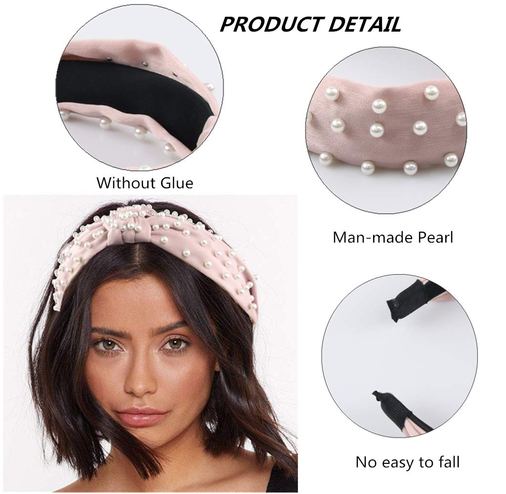 Amazon.com : FEDANS Pearl Headbands Knotted Headbands for  display picture 3