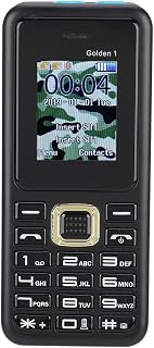 Celular sênior, celular 2G para idosos com botões grandes, tela sensível ao toque de 1,77 polegadas, Dual SIM Standby, lanterna LED, bateria de 2000 mAh, Bluetooth, FM, calendário, gravação (preto e azul)