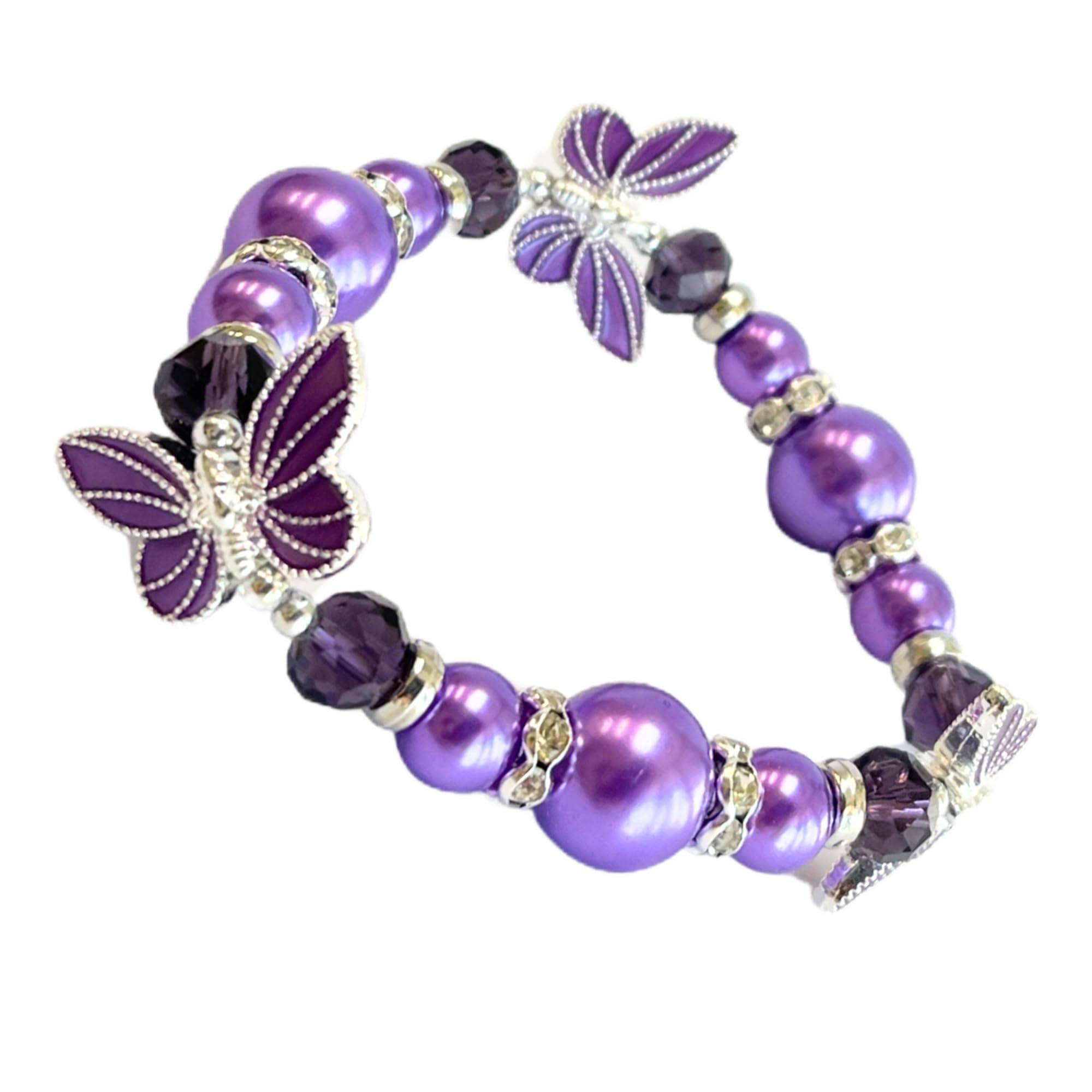 fiona Butterfly Bracelet - Butterfly Jewelry Gift For Women Girls - Butterfly Lovers Gift Stretch Bangle