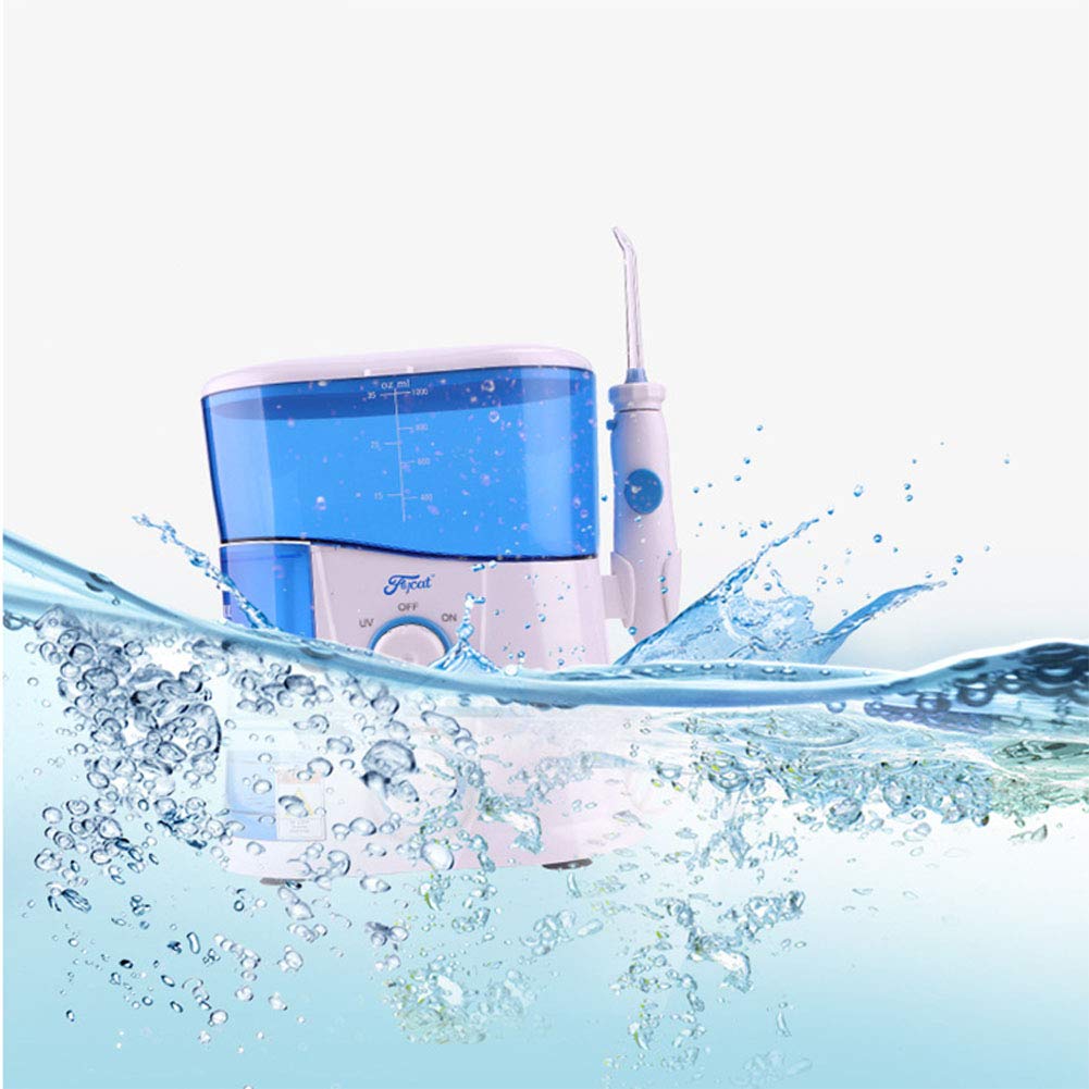 Dispositivo Elettrico Per La Pulizia Dei Denti Rossi Domestici 1000 Ml Di Grande Serbatoio D'acqua Funzione Di Disinfezione UV Impulso Ad Alta Pressione IPX7 Colore Blu E Bianco Impermeabile (bianca)