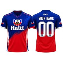 Haiti Soccer Jersey Custom Name Number Haitian Soccer Team Jersey Haitian Flag Football Jerseys Haiti Shirt Men Women Gift