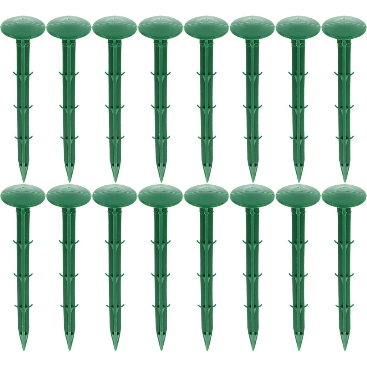 Picchetti da Giardino Pratici e Resistenti 150 in Plastica Verde per Fissaggio Panno e Telo per Uso Giardino e Quotidiano