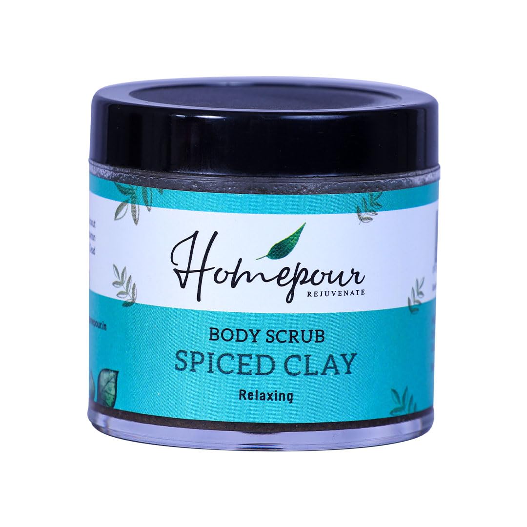 Homepour Spiced Clay Body Scrub - Relaxing, 100g - Handmade Body Scrub-image-13