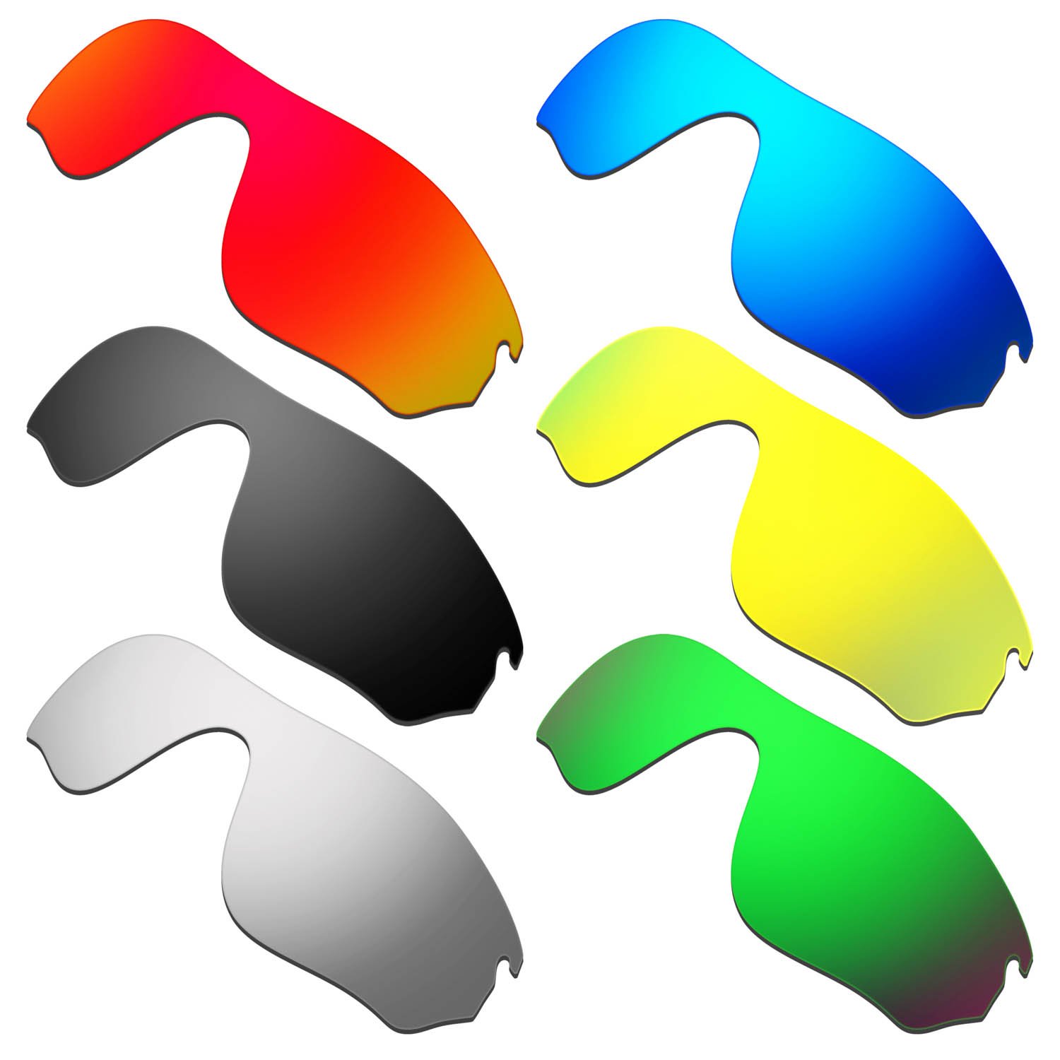 Lentes de repuesto para RadarLock Pitch pack de 6 pares de cristales intercambiables 8