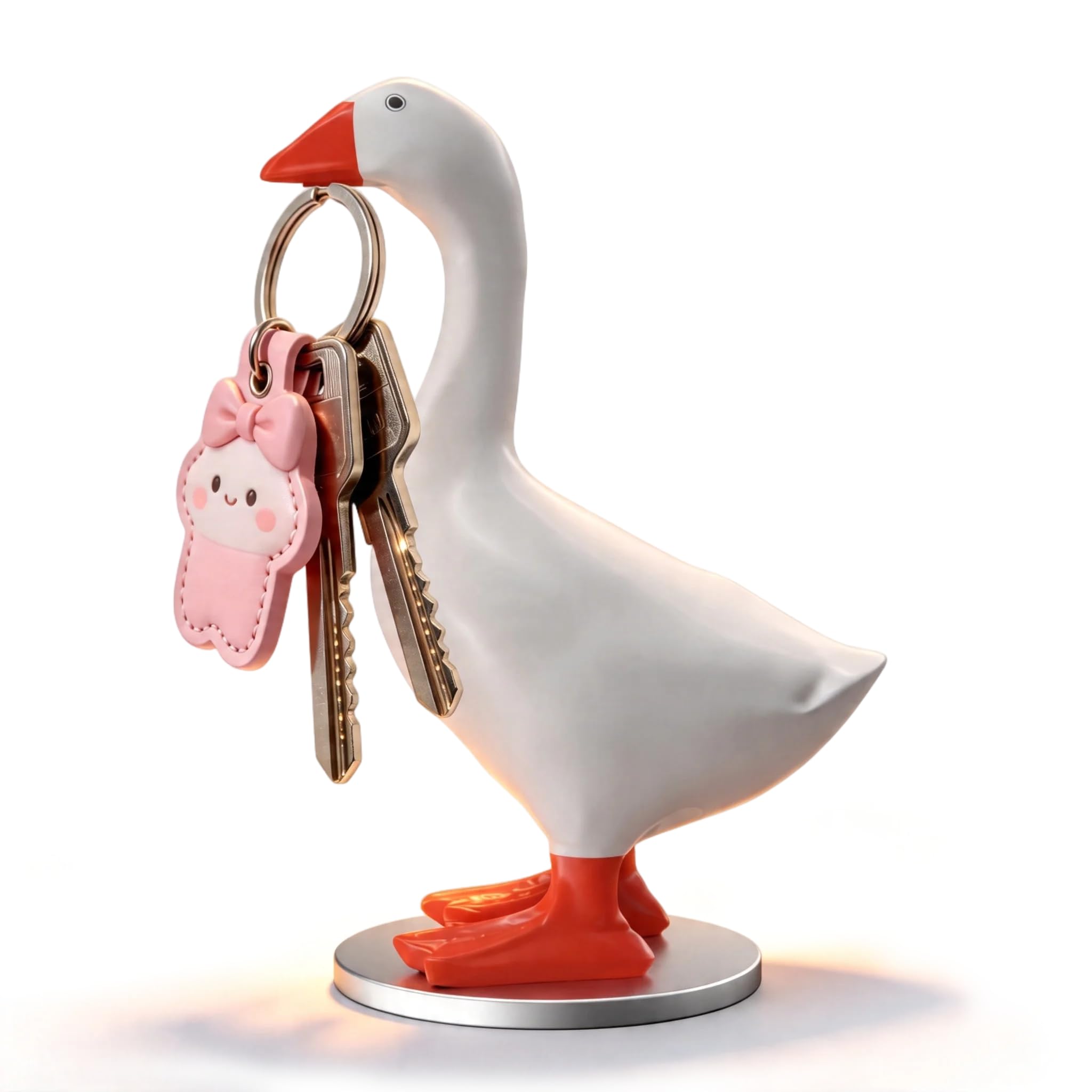 Jareo Magnetic Goose Key Holder Cute Home Decor Kawaii Room Office Table Desk Aesthetic Funny Bedroom Housewarming Gift 1PCS