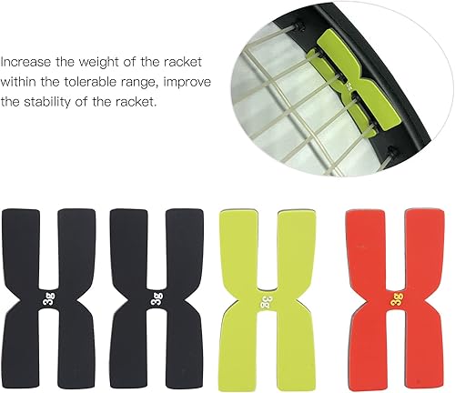 Miniatura 2 de 6 piezas de equilibrio de bádminton, tiras de equilibrio de peso de raqueta, raqueta de tenis, cinta de peso, tipo H, cabeza de raqueta de silicona,