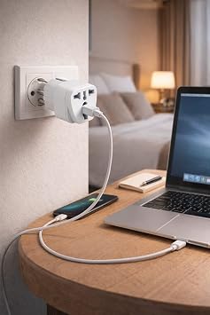 Universal Priz Adaptörü 2’li Set, Avrupa Tipi Fiş EU,Çoklu Girişli Seyahat Adaptörü, Tüm Ülkelerle Uyumlu, Kompakt Tasarım, Ev & Ofis & Seyahat İçin Uygun