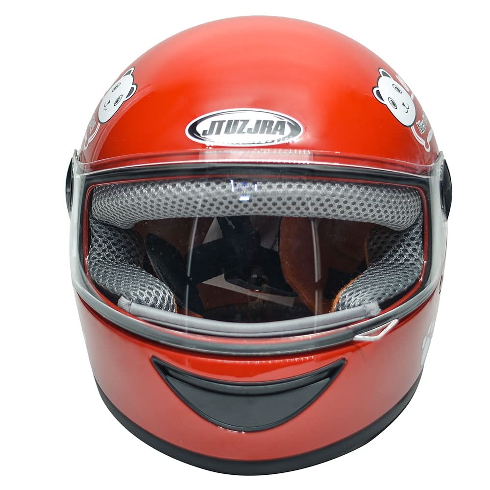 Casco De Motocicleta De La Infancia, Ciclomotor para Muchachos Niños De Childs, 3 Colores Deseo Choice (Red)