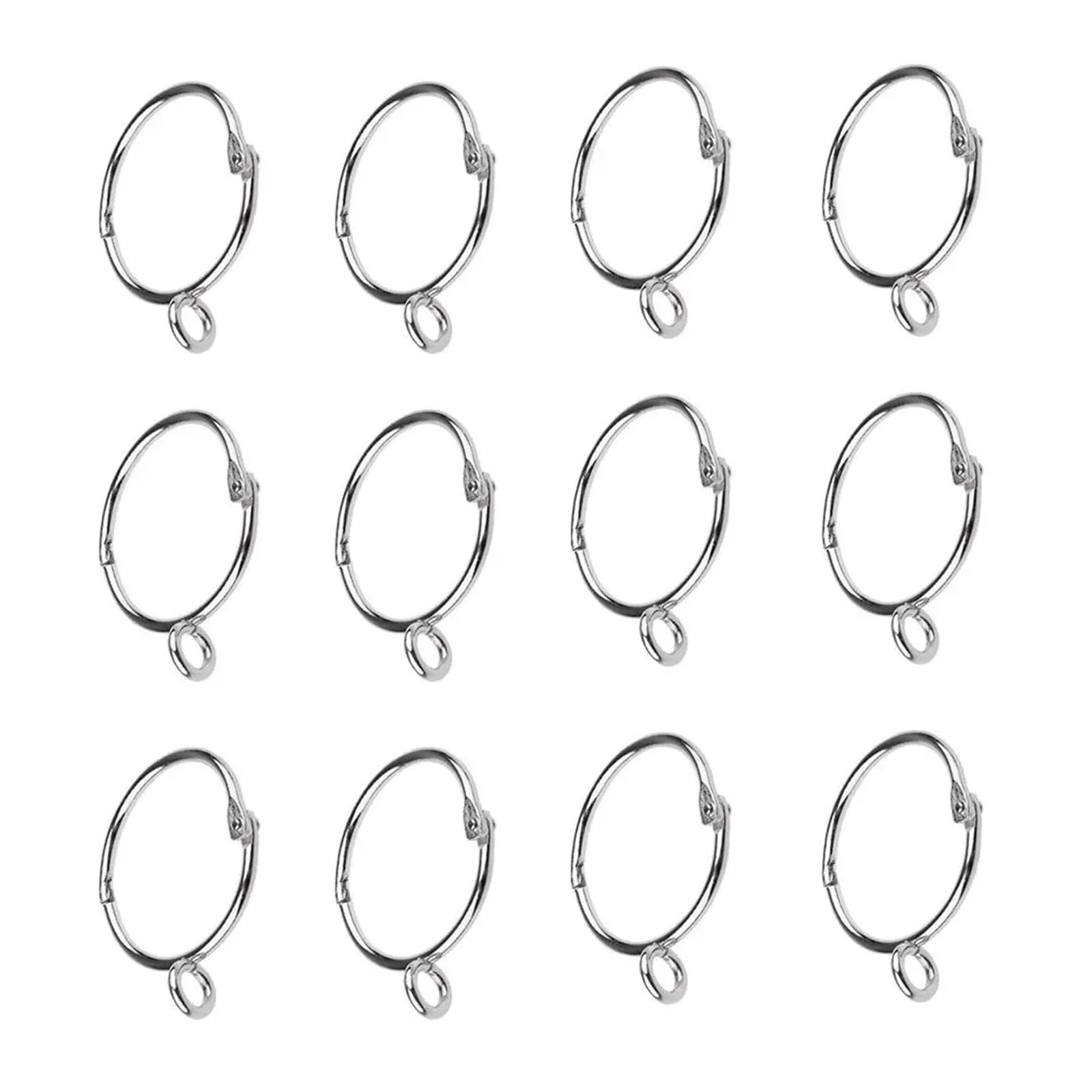 Curtain Grommets 100Pcs Metal Curtain Eyelet Rings With Opening Design For 38mm Diameter Pole for Curtains Drape