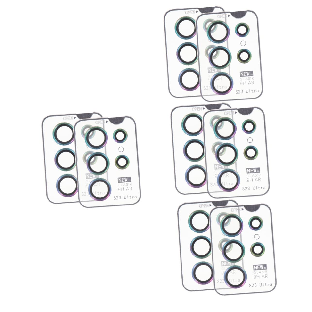UKCOCO 8juegos Protector De Lente De Cámara De Templado para Ultra Instalación Fácil Alta Transmitancia De Luz Huellas Ni Burbujas