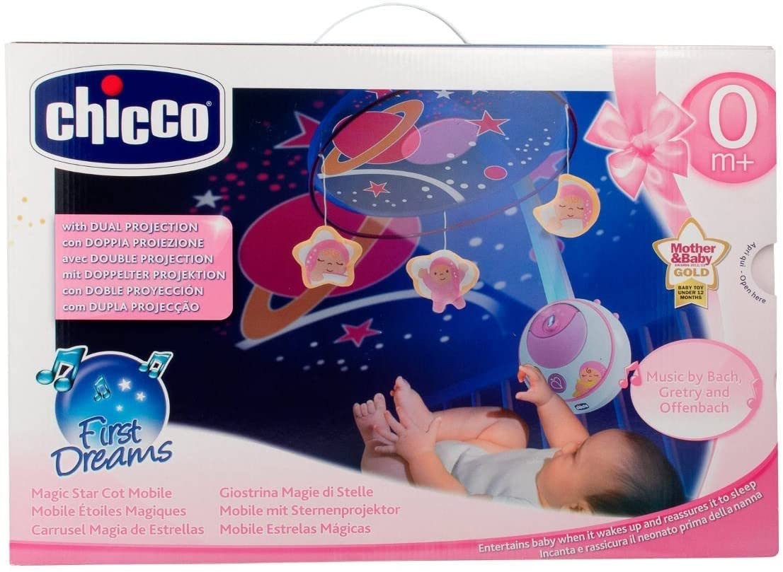 Chicco - 2429100000 - Jouet D'éveil - Mobile Double Projection - Rose First Dreams