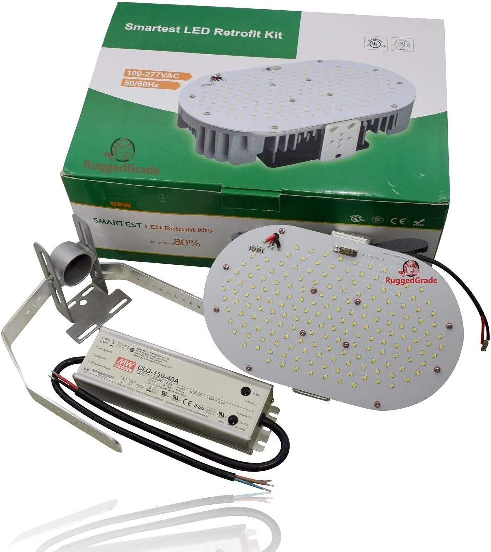 100 Watt LED Retrofit Kit– 13,000 Lumens – Ultra efficient LED 135 Lumen / Watt– Replacement Kit for High Bay, Parking Lot, Wall Pack- DLC Premium