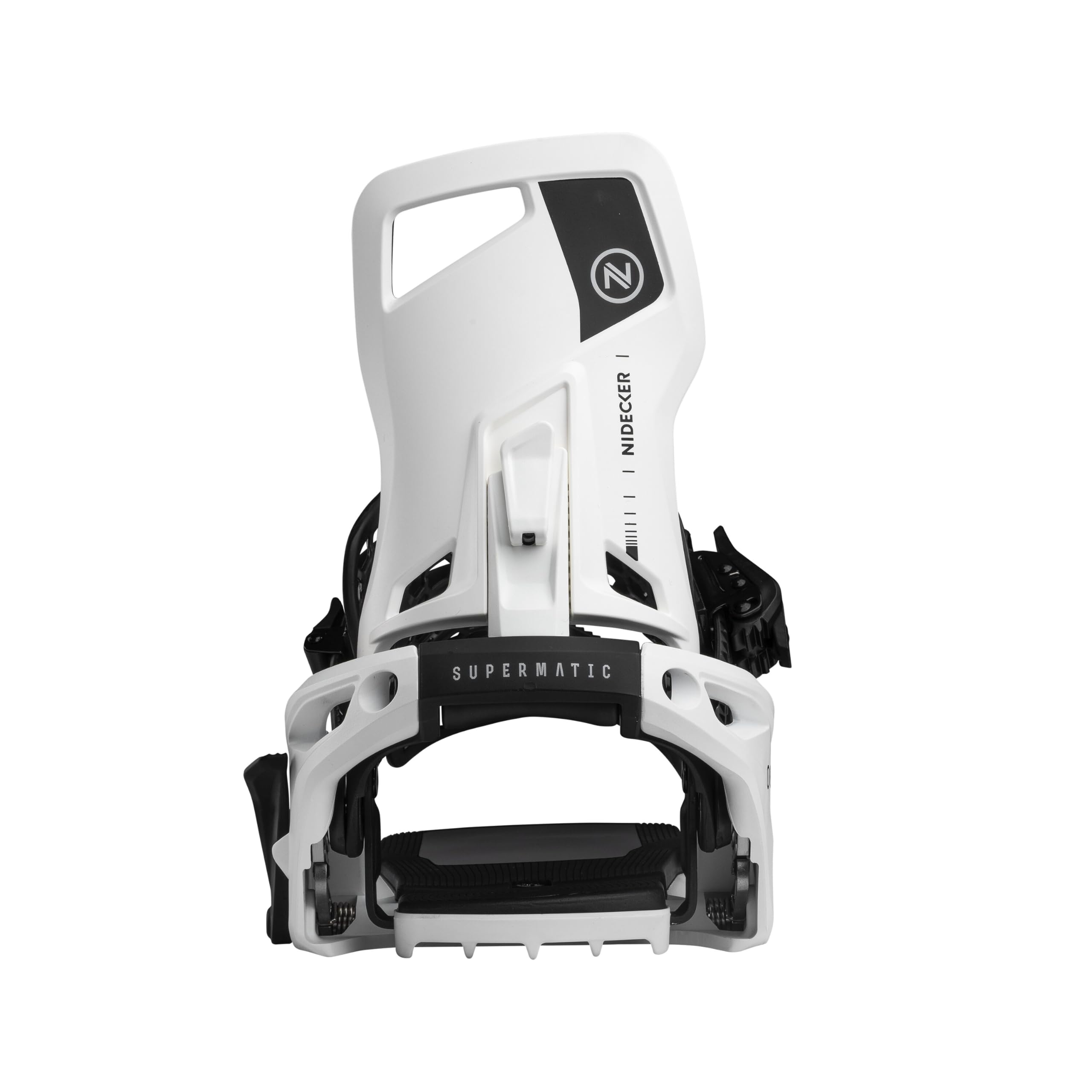 Fixations de Snowboard Nidecker OG Supermatic - Système d’Ouverture Automatique avec Spoiler inclinable - XL - White