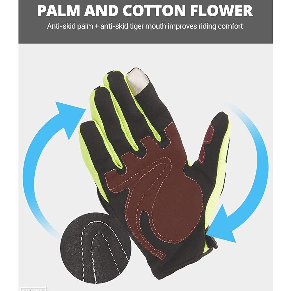 Guantes, Guantes de Moto, Guantes de Carreras de Moto Transpirables, Guantes de Moto de Motocross para Moto de Exterior de Dedo Completo para Hombre,Rojo,M