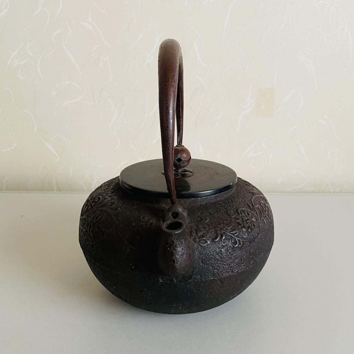 Amazon | 鉄瓶 鉄製 煎茶道具 鉄瓶 漏れ無し 現状中古品 骨董品