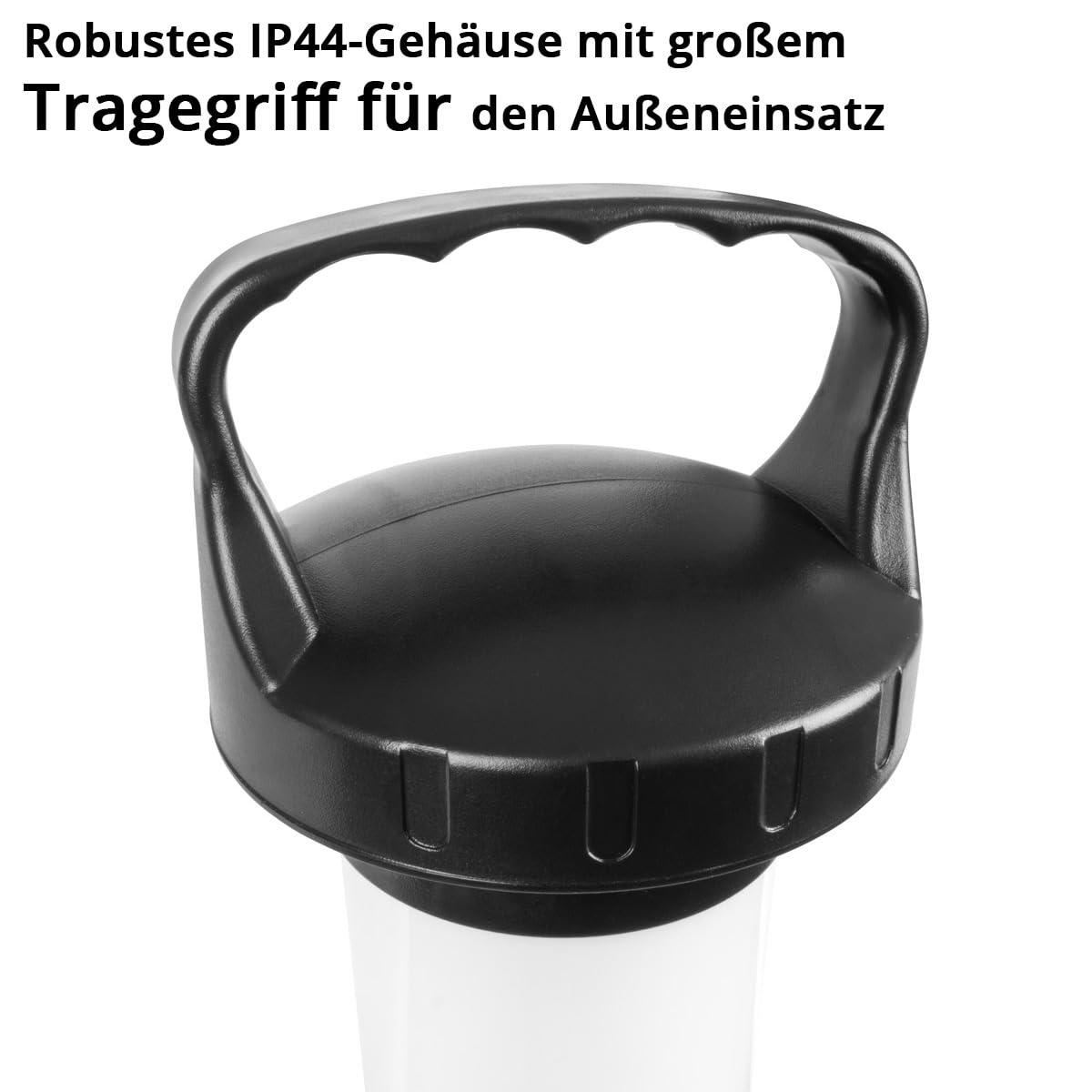 STAHLWERK LED-Turmstrahler TBS-100 ST 100 Watt 7.500 Lumen IP44 | 360° Baustrahler, 5.000 K Tageslichtfarbe, Bauleuchte mit 230 Volt Zusatzsteckdose