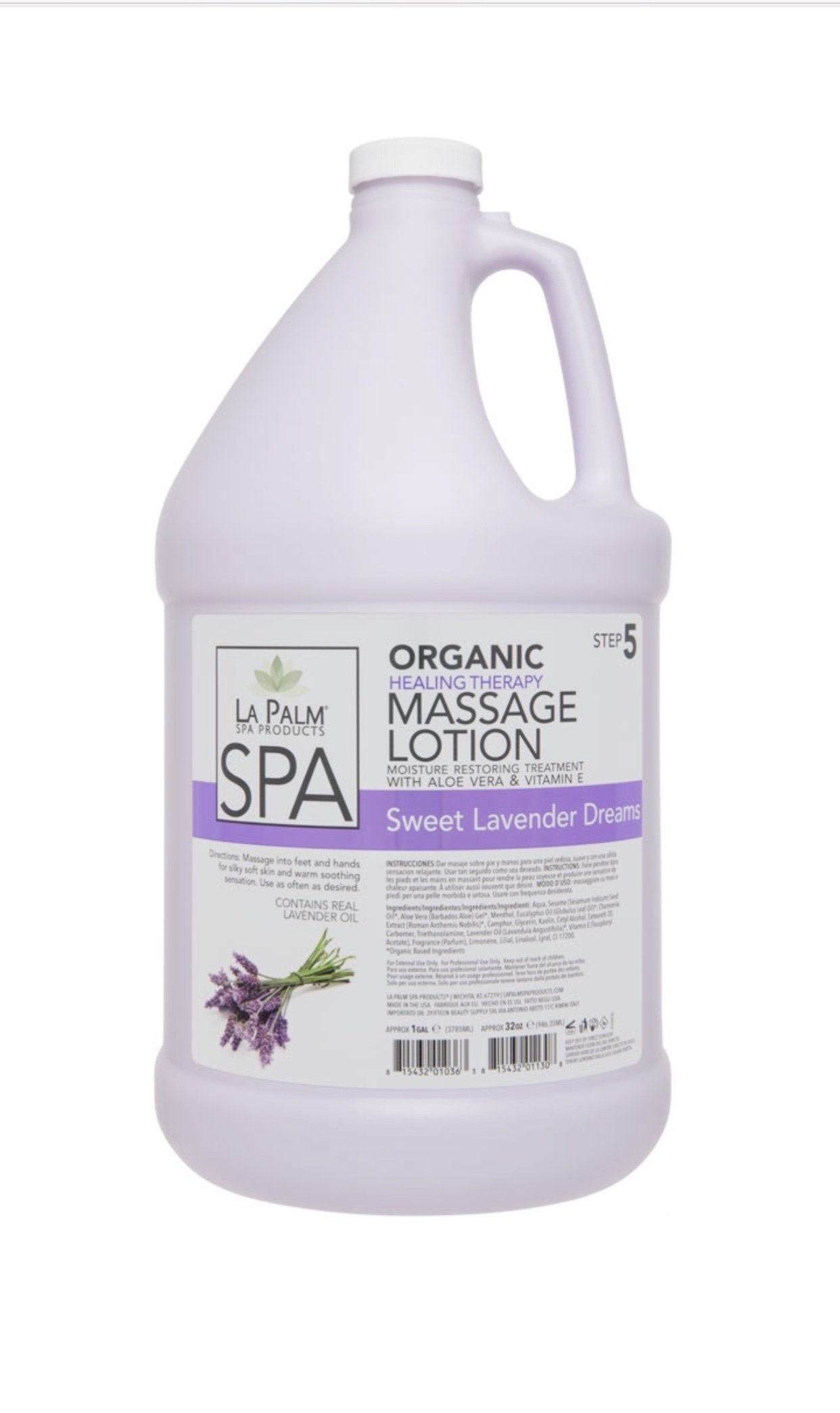 La Palm Massage Lotion 1 Gallon (Lavender)