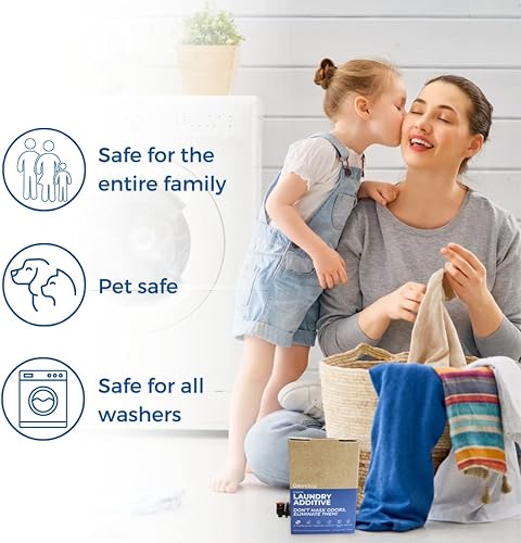 Miniatura 3 de Aditivo líquido para ropa para ropa, 20 cargas (77 onzas líquidas), eliminación de olores del sudor, humo y olores de mascotas, no tóxico, ecológico