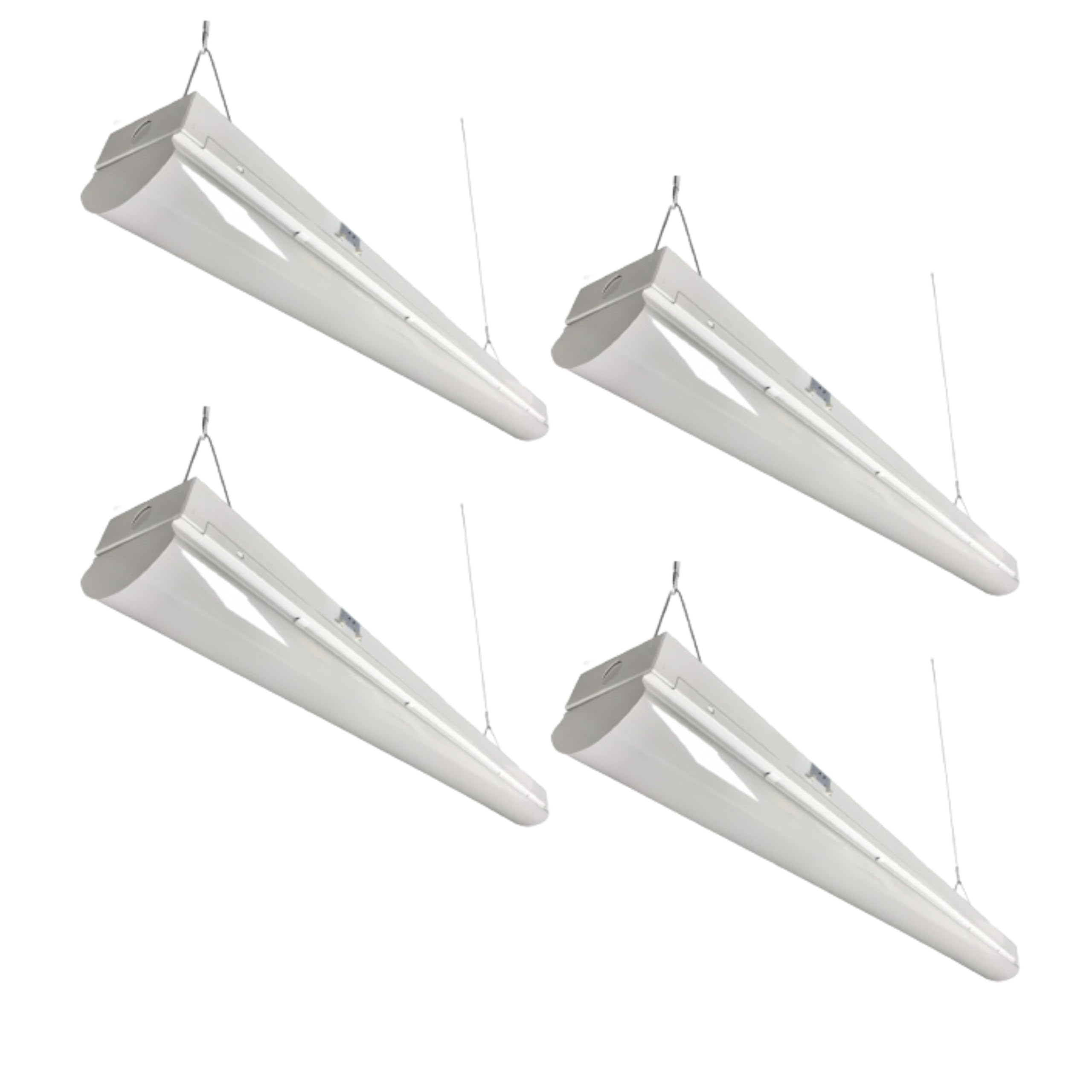 8ft LED Wide Linear Strip Light Fixture, Linkable LED Shop Light, 4 Pack